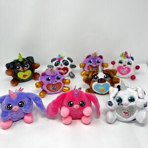 Lot of 9 Stuffed Animals Girl Toys Multicolor Polyester Collectible Plush Age 3+